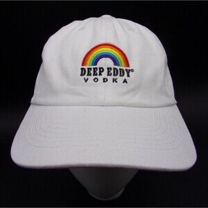 Pride Hat Deep Eddy Vodka Rainbow Cap Flag White Strap Back Adjustable Austin